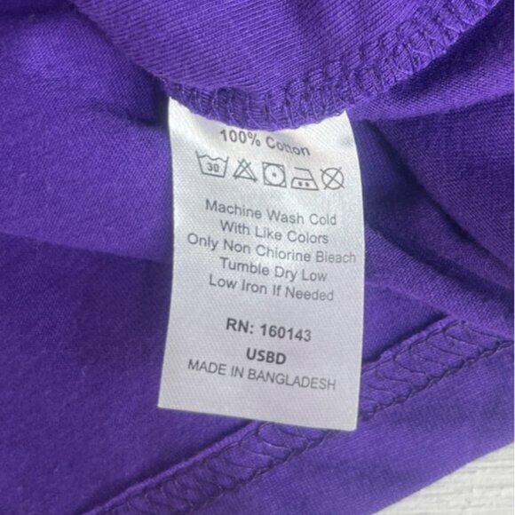 USBD Button Front Shirt Womens Medium Purple New Short Sleeve - Picture 6 of 7